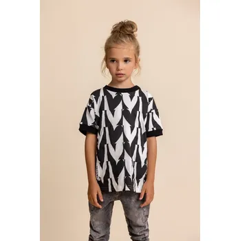 Dívčí tričko Dívčí Tričko Černobílé srdce -Mashmnie 92-98 / 2-3 roky