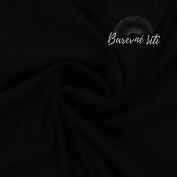 Bavlněný úplet Černá 299 *NEW* (E) (Kvalitní úplet z Německa)