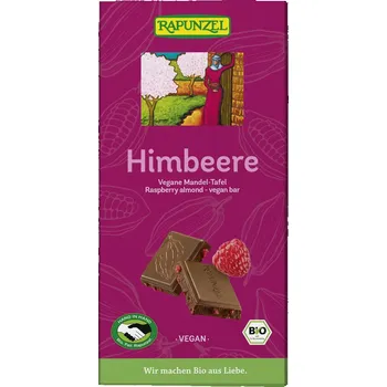 Čokoláda Kakaové tablety mandle-maliny bio 100 g - RAPUNZEL