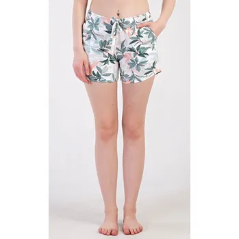 Dámské noční prádlo Vienetta Secret Dámské pyžamové šortky Listy mentolové Barva: mentolová, Velikost: L