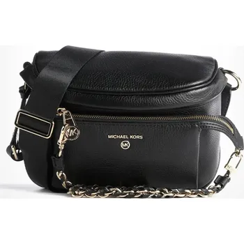 Michael Kors kabelka kožená ledvinka Slater gold černá