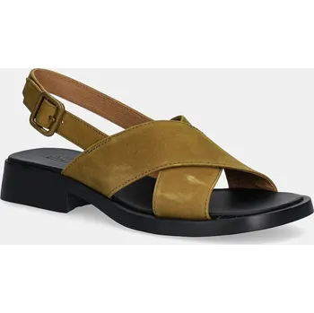 Dámské sandále Semišové sandály Camper Dana dámské, zelená barva, K201600-007 K201600.007 81X, EUR 37