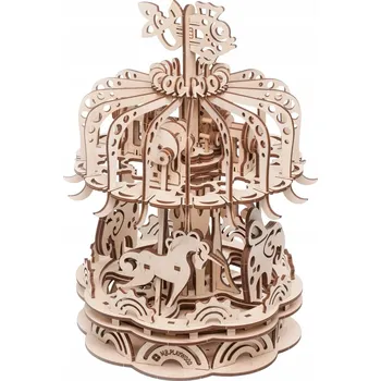 Obraz Kolotoč - mechanické dřevěné puzzle 3D DIY