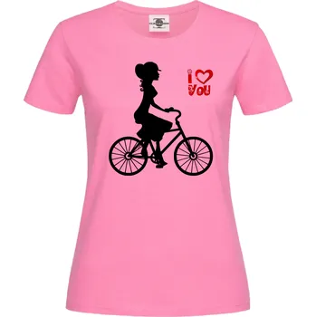 Tričko I love you | Cycling Druh: Dámské, Barva: Růžová, Velikost: S