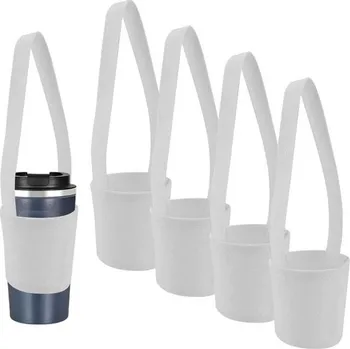 SRJQXH 5dílný držák na šálky, přenosný držák na šálky, držák nápojů na kávové šálky a láhve, vhodný