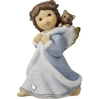 Vánoční dekorace Goebel Andělská figurka Předoucí společník - Zimní andílci Nina & Marco