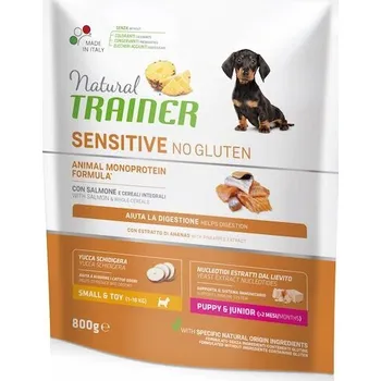Krmivo pro psa Trainer Natural Sensitive No gluten Puppy&Jun Mini losos 800g