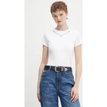 Dámské tričko Tričko HUGO Dannecy dámské, bílá barva, 50549392 00X, vel. L