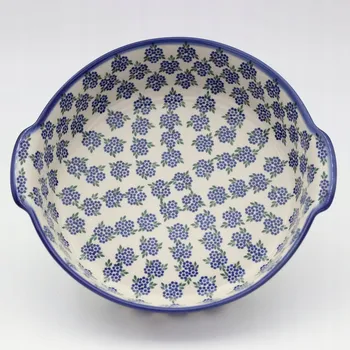 Keramická mísa kulatý s uchy, keramika Bolesławiec