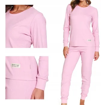 Dámské pyžamo Doctor Nap Dámské bavlněné pyžamo s dlouhým rukávem PM 7349 papaya M