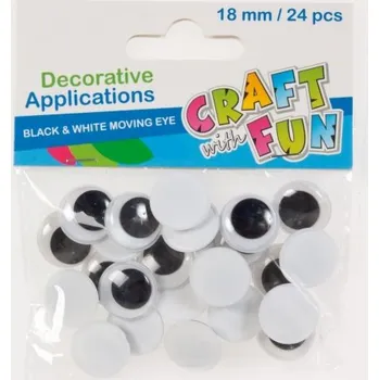 Party dekorace Dekorace Craft with Fun Eyes 18mm 24ks. (290507)