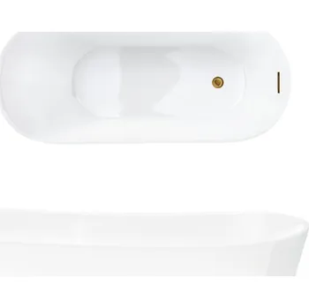 Vana Volně stojící vana CORSAN Estella 170, zlatá výpusť