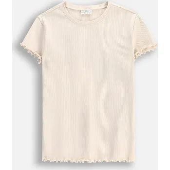 Dívčí tričko Dívčí tričko Ecru žebrované 092 Coccodrillo WC5