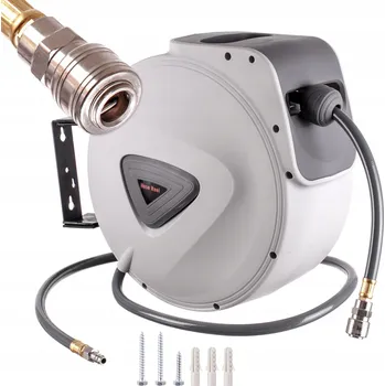 Příslušenství ke kompresoru Pneumatická hadice na automatickém navijáku 9,5 mm 15 m Buben Naviják Automat