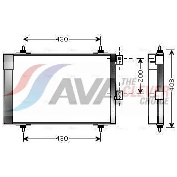 Výparník klimatizace Kondenzátor, klimatizace AVA Benelux CNA5241D