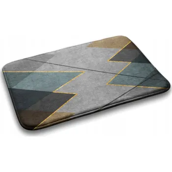 Koupelnová předložka Savá koupelnová předložka s geometrickými vzory