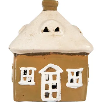 Svícen Clayre & Eef - Dekorativní domeček na čajovou svíčku 6CE2184