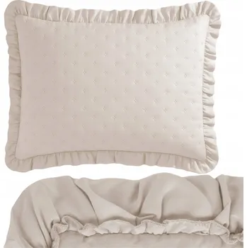 Povlečení POVLEČENÍ na polštář 50x60 s VOLÁNEM prošívaná zip – výběr z variant