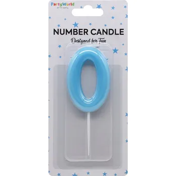Dortová svíčka Dortová svíčka číslo 0 modrá
