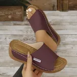 Letní dámské pantofle s měkkou stélkou a protiskluzem Barva: Červená, Velikost: 35