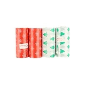 Vánoční dekorace Huhubamboo sáčky na trus vánoční