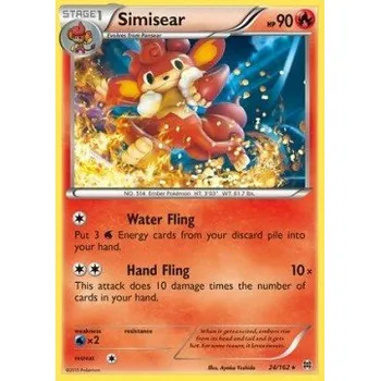 Sběratelská karetní hra Pokémon BKT 024/162 Simisear - BREAKthrough Stav: Excellent, Verze: NORMAL