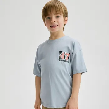 Chlapecké tričko Reserved - Bavlněné tričko s potiskem - světle modrá - 077CJ-50X - 077CJ-50X-170-2