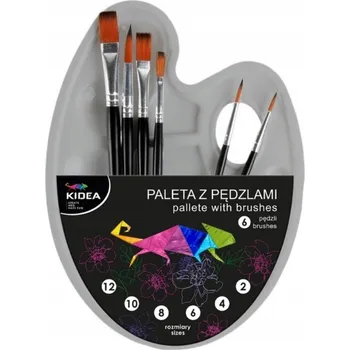 Vodová barva Kidea malířská paleta se 6 štětci