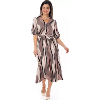 Dámské šaty Dámské šaty IVKA 38 Světle hnědá