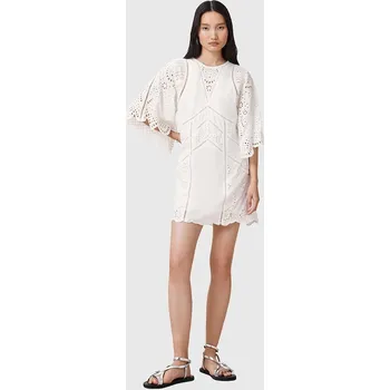 Dámské šaty Bavlněné šaty AllSaints LUCI bílá barva, mini, W138DC 00X, vel. 38