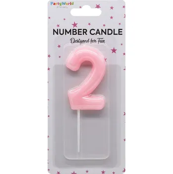 Dortová svíčka Dortová svíčka číslo 2 růžová