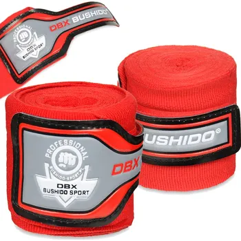 Bandáž na box a MMA Boxerská omotávka DBX BUSHIDO PRO červená