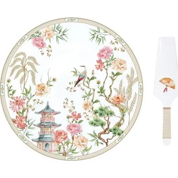 Talíř Dortový talíř Jardins d’Orient Ø 32 cm s lopatkou - Luxurytable.cz Easy Life