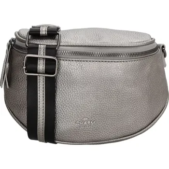 Ledvinka Stříbrná stylová kožená ledvinka „Eloise“