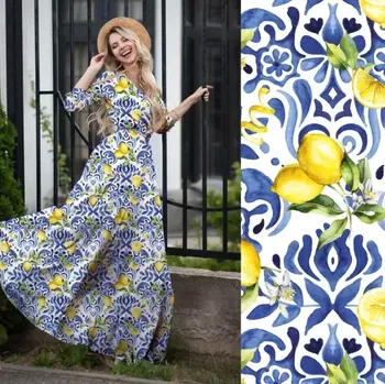 Úplet, Řecký vzor s citróny (E) (Luxusní vzory z Turecka)