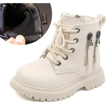 Chlapecká zimní obuv Zimní dětské kotníkové boty s platformou a měkkou podrážkou Velikost: 23, Barva (Varianta): F26611BE