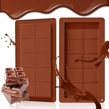 Forma na pečení 2X SILIKONOVÁ FORMA NA ČOKOLÁDU, PRALINKY, LED, VOSK - VELKÁ