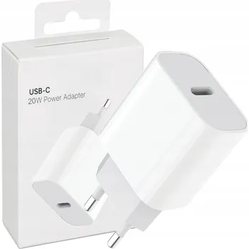 Rychlá síťová nabíječka telefonu USB-C 20W Slim bílá s přepěťovou ochranou