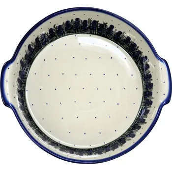 Keramická mísa kulatý s uchy, keramika Bolesławiec