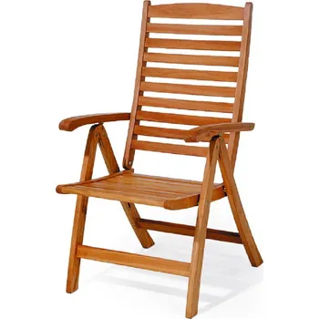 Zahradní nábytek Zahradní židle Rattanland dřevo hnědá