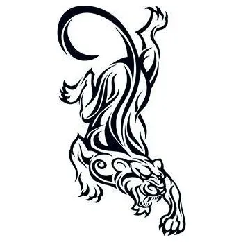 Odstranitelné tetování Panter - tribal velké nalepovací tetování