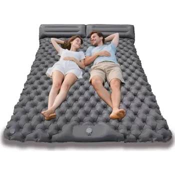 kempingová židle Samonafukovací dvojitá turistická karimatka s vestavěnou pumpou šedá (NMR9)