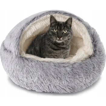 Pelíšek pro psa Kulatý Pelíšek K&M béžová 50 cm x 35 cm