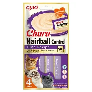 Krmivo pro kočku 12ks Churu Cat Hairball Tuna Recipe 4x14g