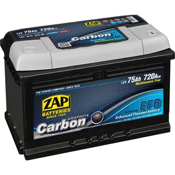 Autobaterie Autobaterie ZAP Carbon EFB 75Ah 12V 720A (276X175X175) P+