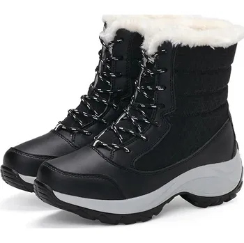 Pánská zimní obuv Zimní boty s platformou a kožešinou Barva: Černá, Velikost: 38