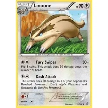 Sběratelská karetní hra Pokémon PRC 112/160 Linoone - Primal Clash Stav: Near Mint, Verze: NORMAL