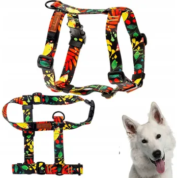 Postroj pro psa GUARD Beztlakové postroje pro střední psy M/L 25 mm Ukory ČERNÉ