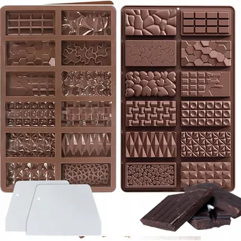 Nádoba na pečení 12 KS SILIKONOVÁ FORMA NA ČOKOLÁDU, FORMA NA PRALINKY 12 Vzorů