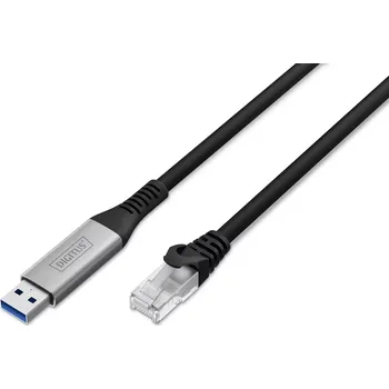 Datový kabel USB-A na RJ45 Cat 6A S/FTP adaptér, 1 Gbit/s, USB 3.2 Gen 1, LSZH, 2 m